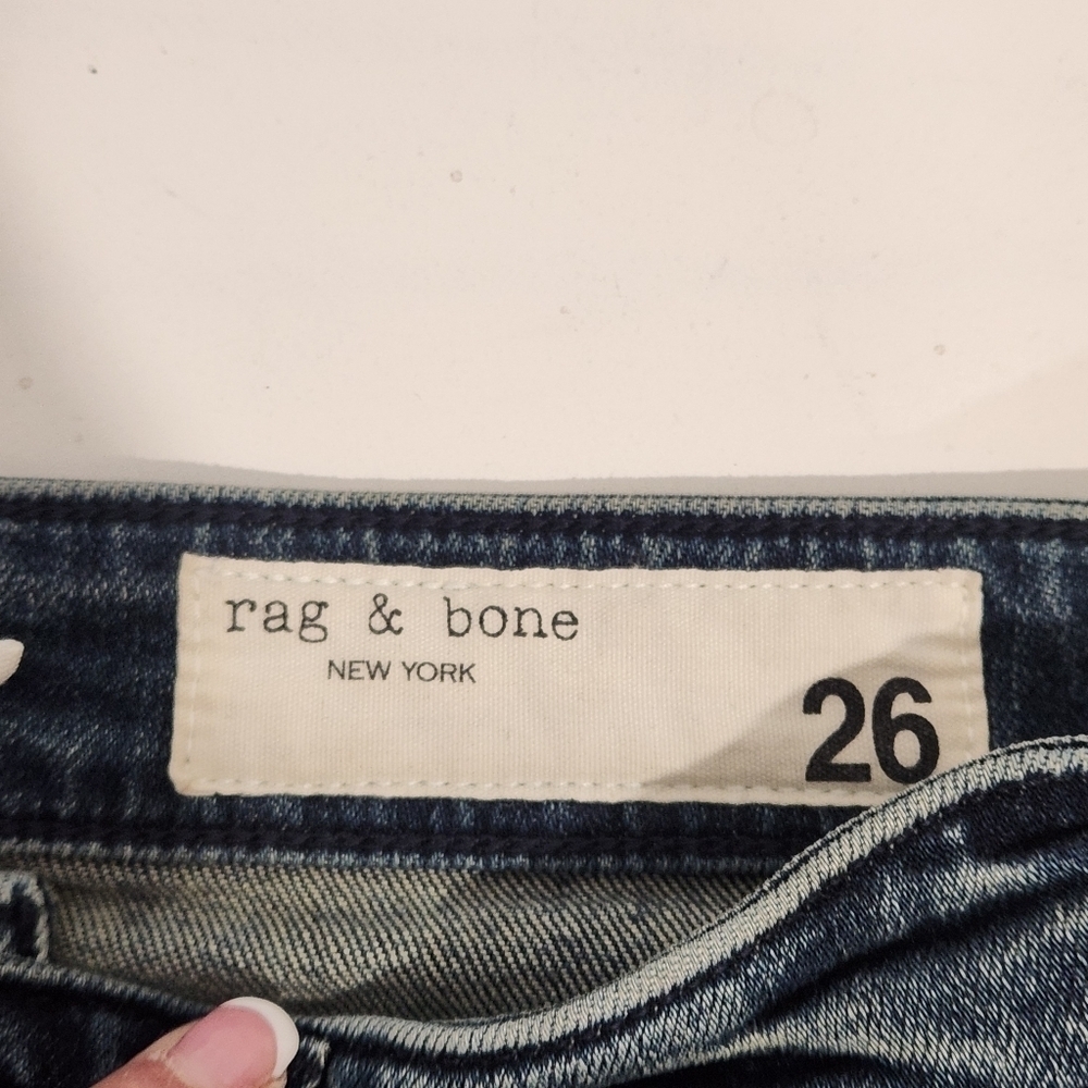 Rag & Bone Womens Nina High Rise Ankle Cigarette Step Hems Vallery Jeans Size 26 - Picture 10 of 16